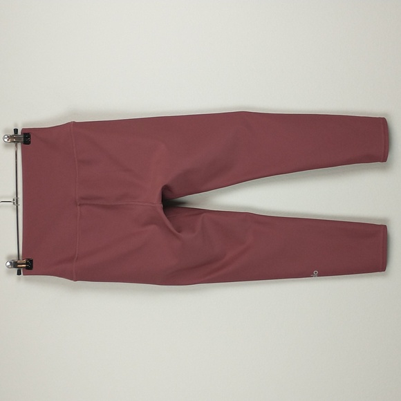 Alo Yoga High Waist Airlift Capri Leggings Womens Medium Mauve Pink High Rise - Picture 4 of 9